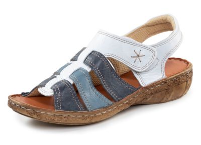 ELENA EDEN Sandale aus Nappaleder mit dezenter Knitter-Struktur 