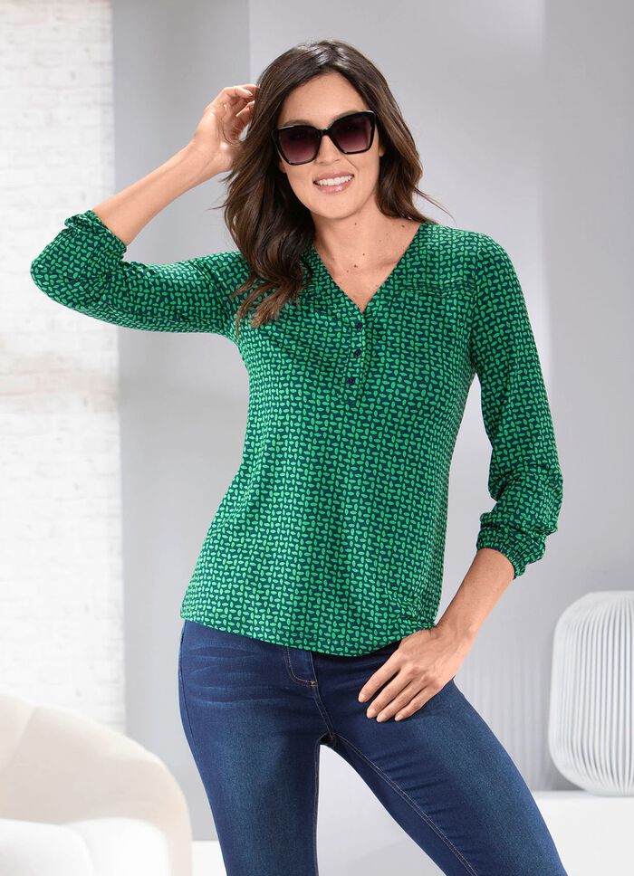 Sportives Shirt mit Biesenzier 