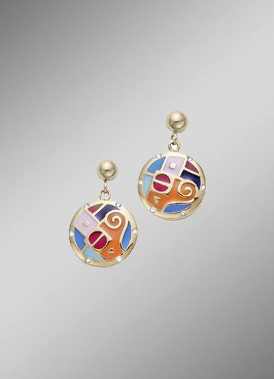 Wundersch&ouml;ne Ohrstecker mit Mosaikmuster 