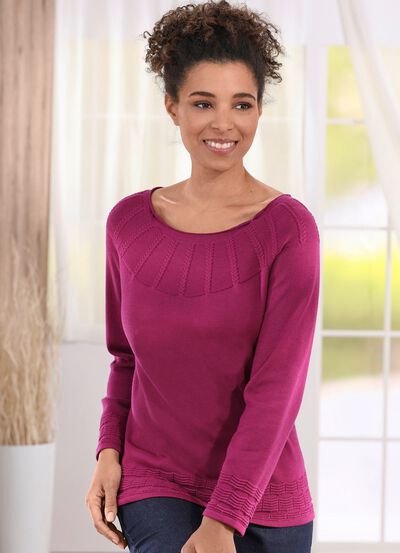 Pullover in Strukturmix 