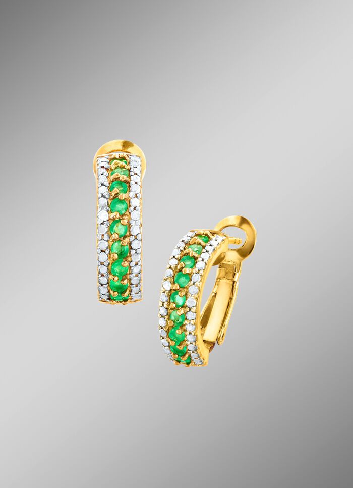 Klappcreolen mit Smaragden 