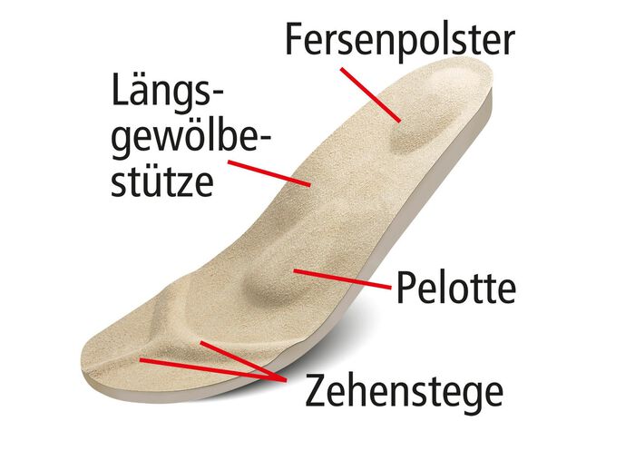 Klett-Pantolette aus echtem Leder 