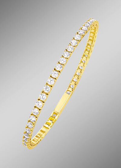 Tolles Tennisarmband mit synth. Zirkonia 