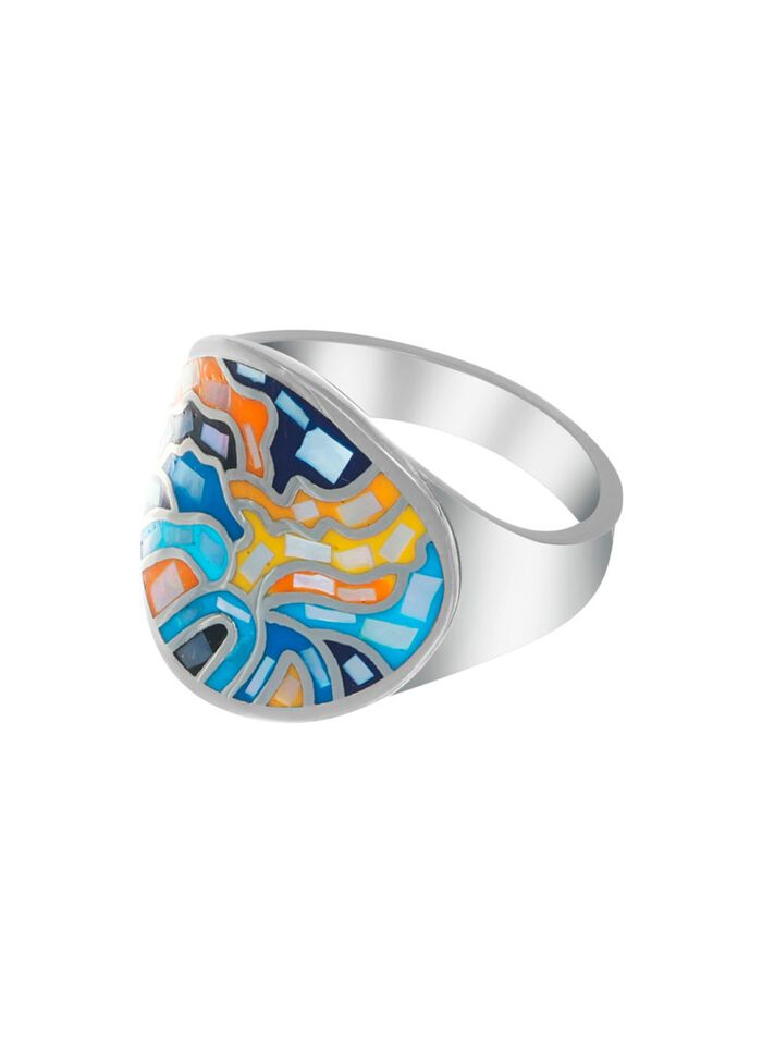 Damenring mit Mosaik-Design 