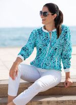 Blusenjacke mit Rippenstrick 