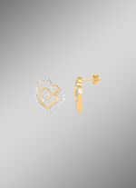 Herz-Ohrstecker mit 68 Diamanten 