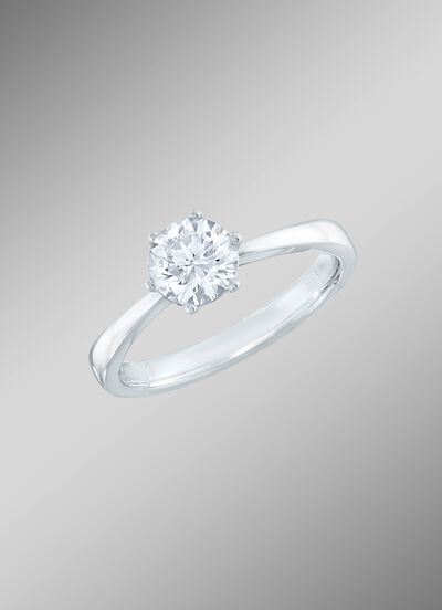 Damenring in Wei&szlig;gold 