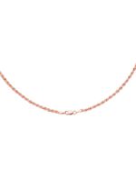 Stilvolle Kordel-Halskette in Ros&eacute;gold 