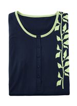 Zweierpack Nachthemden, k&uuml;rzer geschnitten mit Knopfleiste  