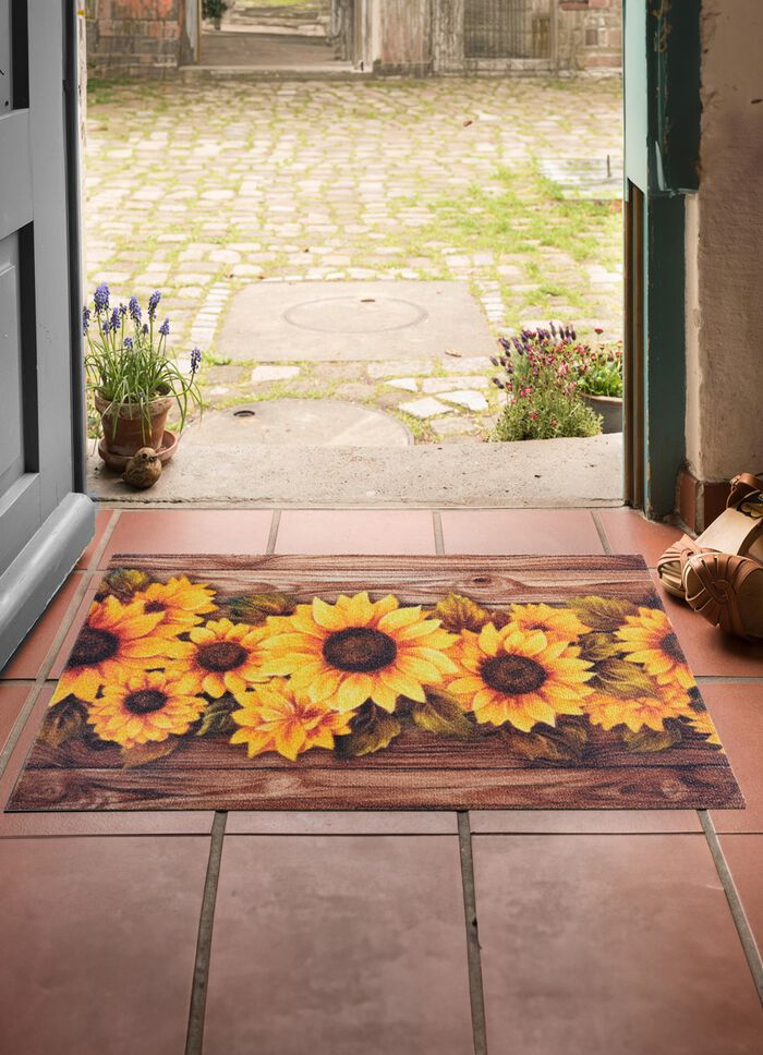Fu&szlig;matte mit Sonennblumen-Motiv 