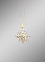 Toller Stern-Anh&auml;nger mit Brillanten und Diamanten 
