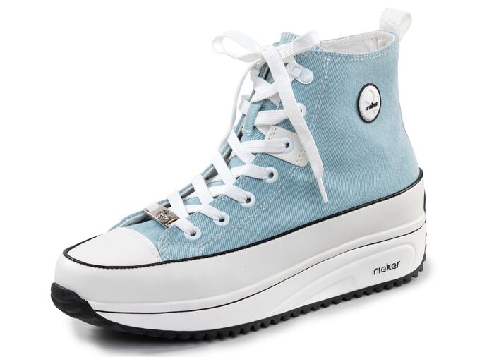 Rieker Schn&uuml;r-Bootie in Leo-Print oder Denim-Style 