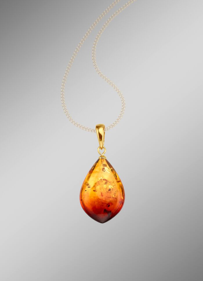 Anh&auml;nger mit echtem Bernstein 