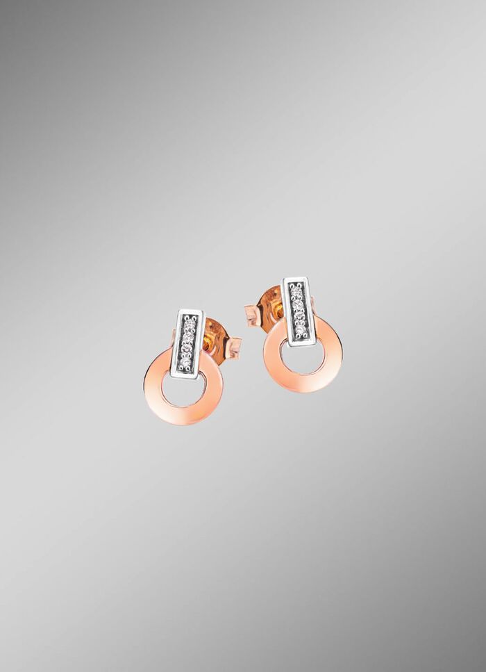 Moderne Ohrstecker mit 8 Brillanten 