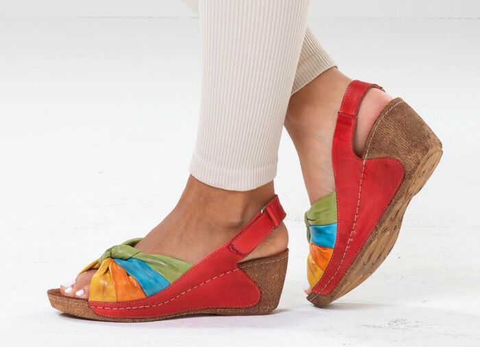 Gemini, trendige Damen-Sandaletten, Weite G, mit verstellbarer Klettspange 