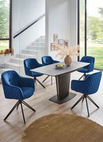 Drehbare Armlehnenst&uuml;hle mit Samtbezug, 2er-Set 