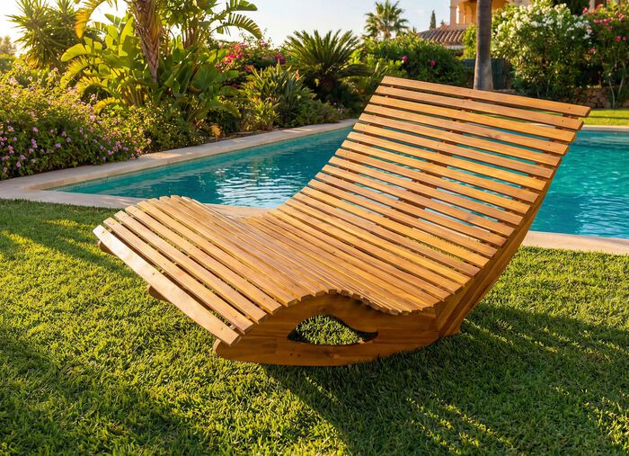 Garten Liege aus Akazienholz 