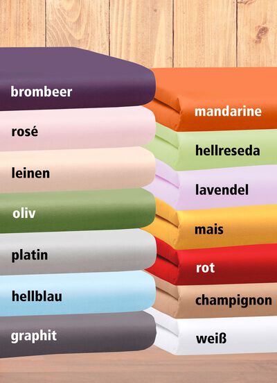 Mako-Feinjersey-Spannbettt&uuml;cher und Kissenbez&uuml;ge aus 100% Baumwolle 