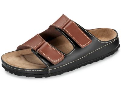 GINO GALANTE, klassische Herren-Pantoletten, aus Leder 