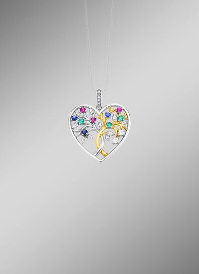 Anh&auml;nger mit synth. Edelsteinen 