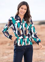 Shirtjacke mit durchgehendem Rei&szlig;verschluss  