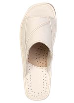 Klassische Damen-Pantoletten, aus Leder 