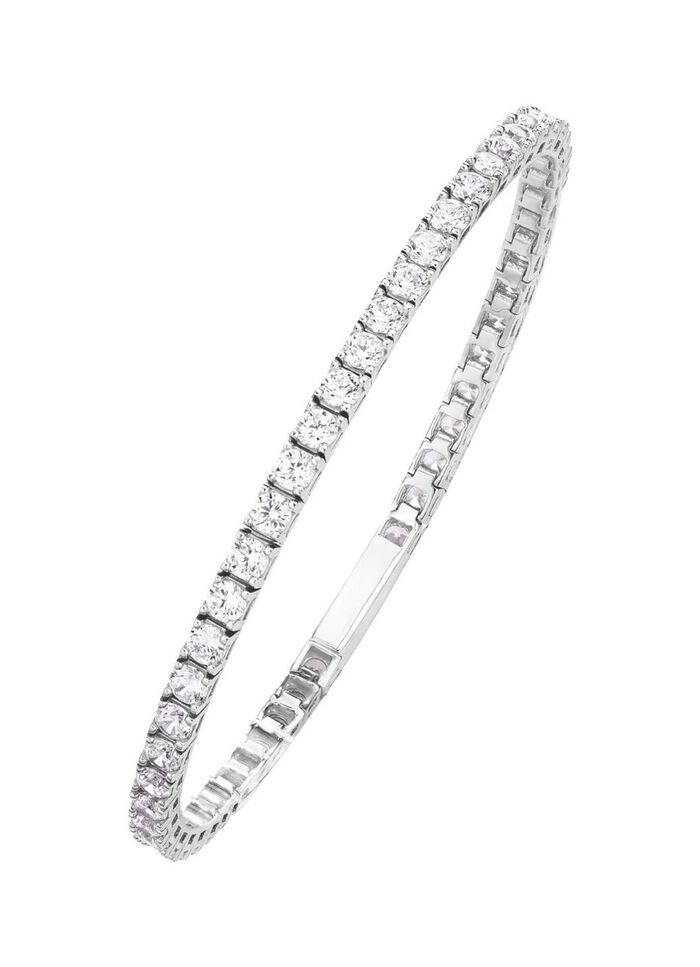 Tolles Tennisarmband mit synth. Zirkonia 