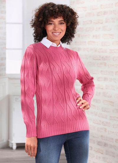 Pullover in Strukturmix 