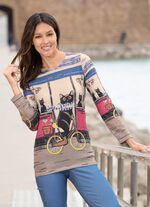 Shirt mit "Katzenmotiv" 