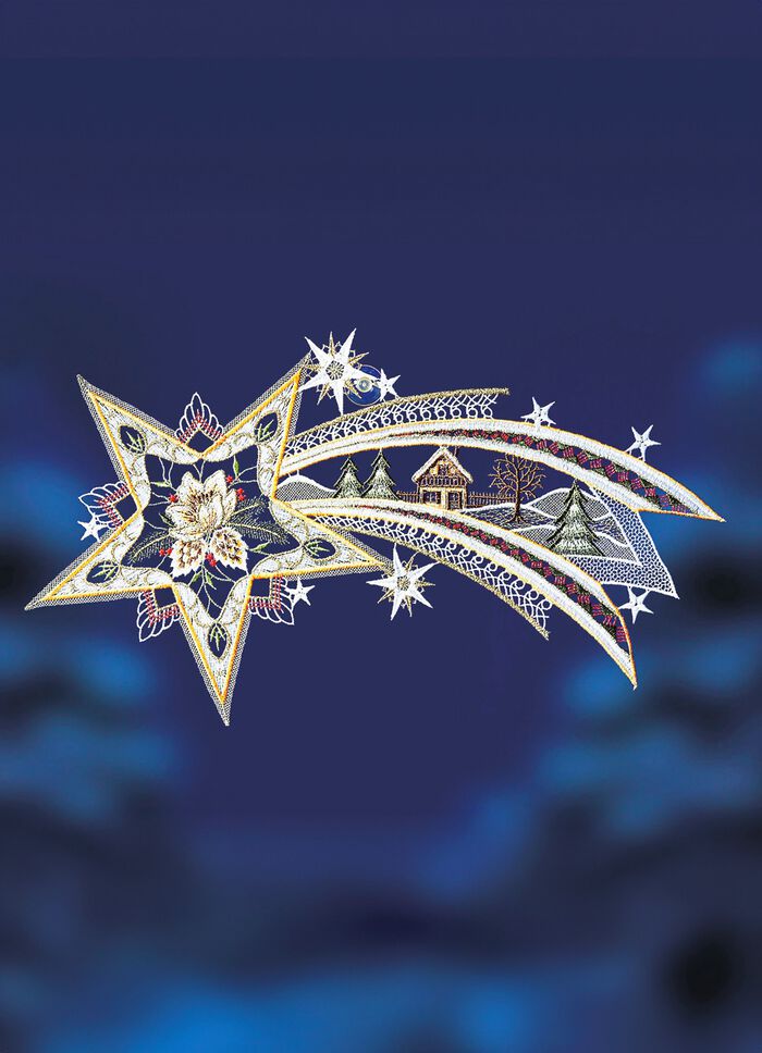 Fensterbild Sternschnuppe aus Plauener Spitze 