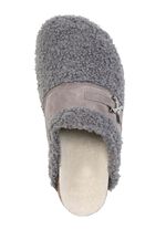 Laurina Pantoffel aus weichem Pl&uuml;sch mit Veloursbesatz 