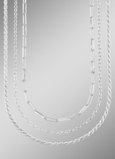 Schmuckset, 3-teilig, aus drei Halsketten 