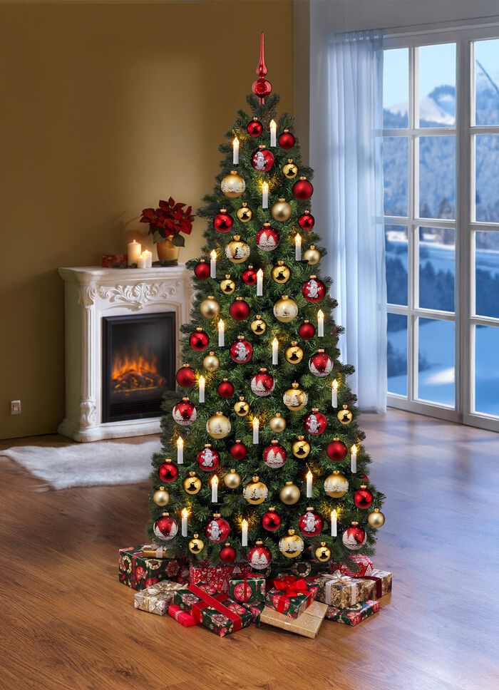 Weihnachtsbaumkugeln aus Glas, 16-teilig 