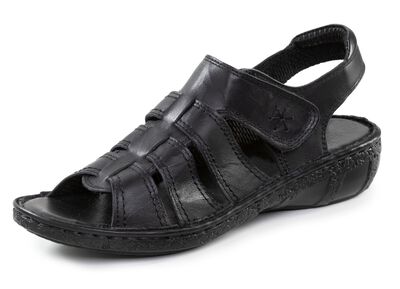 ELENA EDEN Sandale aus Nappaleder mit dezenter Knitter-Struktur 