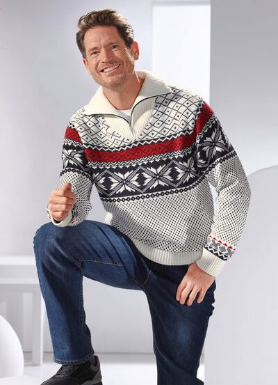 Troyer mit Norwegermuster 