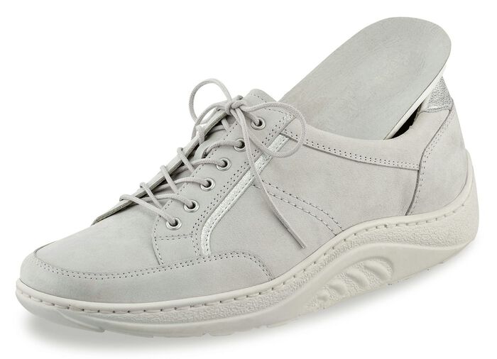 Waldl&auml;ufer Schn&uuml;rschuh mit edlen Metallicleder-Eins&auml;tzen 