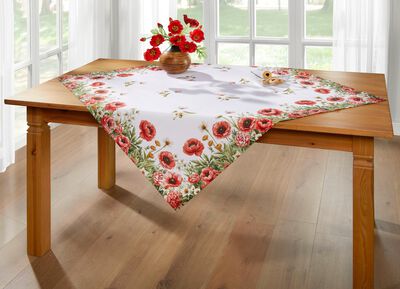 Tisch- und Raumdekoration mit Mohnblumen-Motiv 