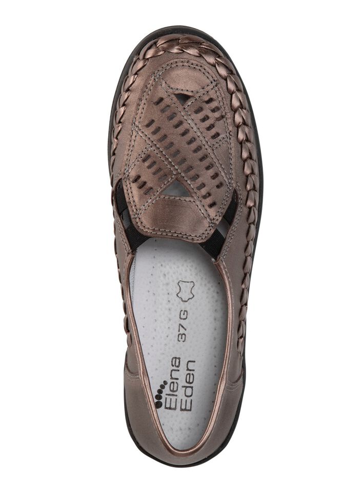 ELENA EDEN Slipper luftig durchbrochen und mit Flechtdurchzug 