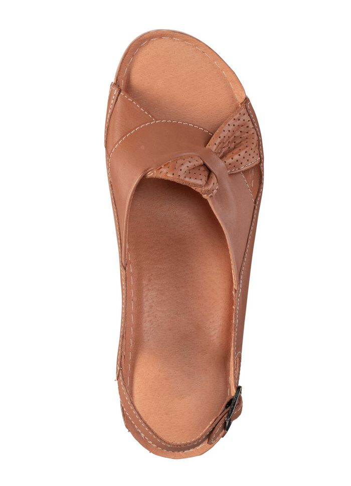 Sandale aus teilweise perforiertem Nappaleder 