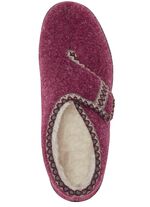 Warme Damen-Hausschuhe, Weite H, mit Klettverschluss 