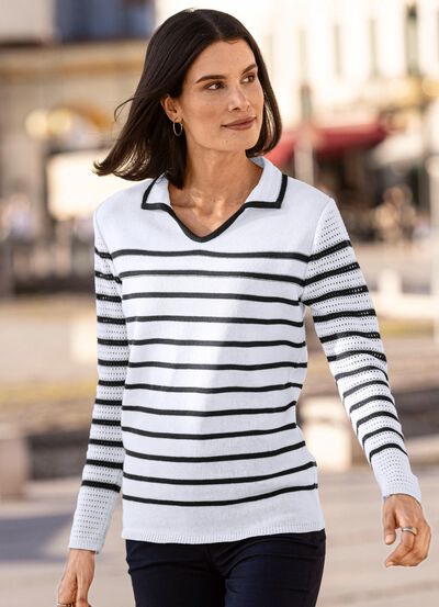 Pullover mit recycelter Baumwolle 