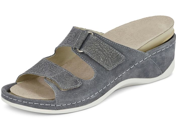 Mubb, bequeme Damen-Pantoletten, Weite H, mit herausnehmbarem Fu&szlig;bett 