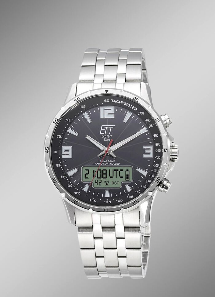 Sportliche Funk-Solar-Herrenuhr 