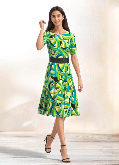 Farbbrillantes Kleid 