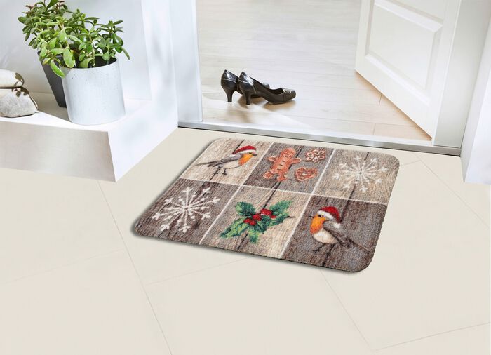 Fu&szlig;matte Patchwork mit rutschhemmender Latex-R&uuml;ckseite 