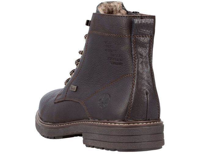 Rieker Schn&uuml;r-Boot mit Warmfutter aus Lammfell und Pl&uuml;schmaterial 