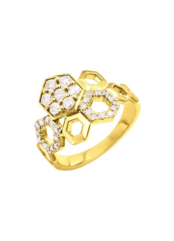 Bildsch&ouml;ner Damenring mit Brillanten 