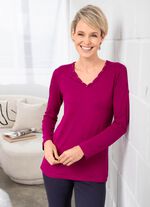 Shirt mit V-Ausschnitt in 2 Farben 