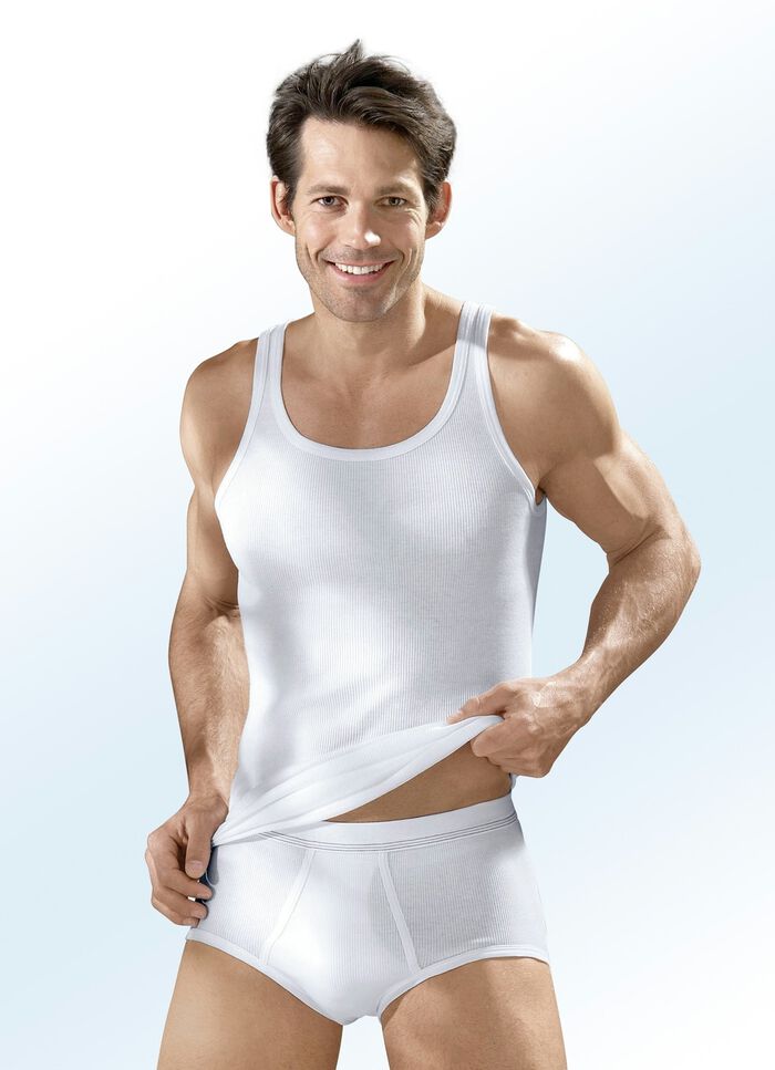 Hermko Viererpack Slips aus Doppelripp 