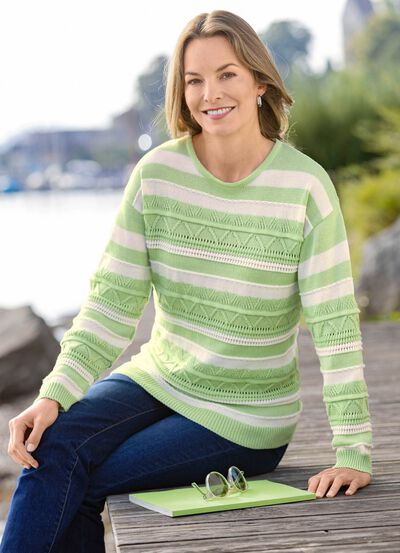 Pullover mit Alloverringeln 